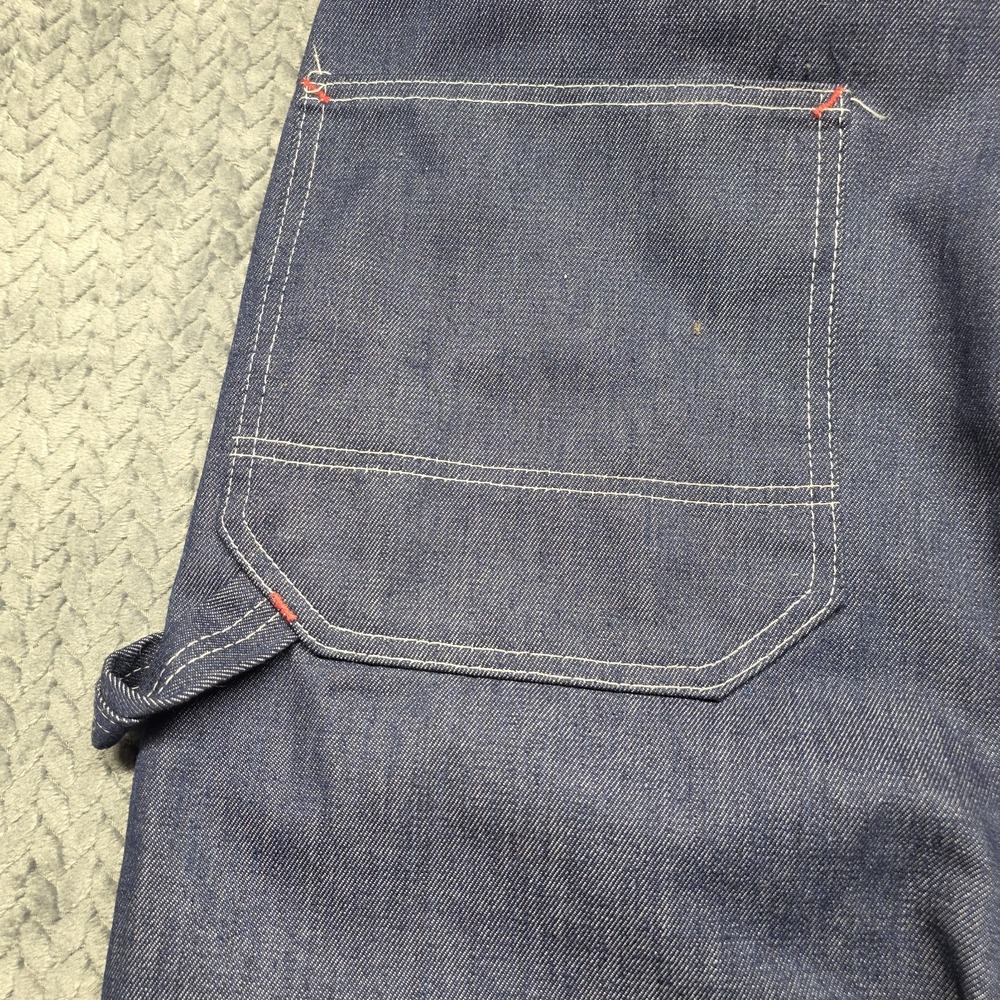 Vintage Montgomery Ward Sanforized Denim Bib Overalls Men's 42x29 Union Made USA - Picture 13 of 16